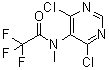 CAS # 781-28-2, N-(4,6-Dichloro-5-pyrimidinyl)-2,2,2-trifluoro-N-methylacetamide, NSC 69491