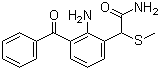 structure of CAS# 78281-61-5, 2-Amino-3-benzoyl-alpha-(methylthio)benzeneacetamide