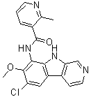N-(6-Chloro-7-methoxy-9H-pyrido[3,4-b]indol-8-yl)-2-methyl-3-pyridinecarboxamide molecular structure (CAS 783348-36-7)