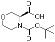 structure of CAS# 783350-37-8, 4-Boc-3(S)-morpholinecarboxylic acid