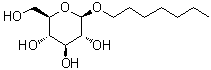 structure of CAS# 78617-12-6, 庚基 beta-D-吡喃葡萄糖苷