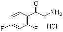 structure of CAS# 786719-60-6, 2-Amino-1-(2,4-difluorophenyl)ethanone hydrochloride