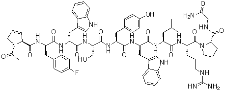 CAS # 78708-43-7, 1-Acetyl-3,4-didehydro-L-prolyl-4-fluoro-D-phenylalanyl-D-tryptophyl-L-seryl-L-tyrosyl-D-tryptophyl-L-leucyl-L-arginyl-L-prolylglycinamide