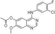 structure of CAS# 788136-89-0, 4-(3-Chloro-4-fluorophenylamino)-7-methoxyquinazolin-6-yl acetate