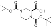 structure of CAS# 788799-69-9, (S)-1,4-双(叔-丁氧羰基)哌嗪-2-羧酸