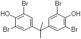 CAS # 79-94-7, Tetrabromobisphenol A, 2,2',6,6'-Tetrabromo-4,4'-isopropylidenediphenol, 2,2-Bis(4'-hydroxy-3',5'-dibromophenyl)propane, 4,4'-Isopropylidenebis(2,6-dibromophenol)