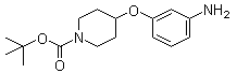 structure of CAS# 790667-68-4, 4-(3-氨基苯氧基)哌啶-1-羧酸叔丁酯