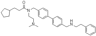 CAS # 791789-61-2, SB 699551A, N-[2-(Dimethylamino)ethyl]-N-[[4'-[[(2-phenylethyl)amino]methyl][1,1'-biphenyl]-4-yl]methyl]cyclopentanepropanamide