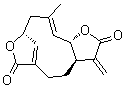 CAS # 79383-85-0, (3aR,9S,11E,12aS)-3a,4,5,9,10,12a-Hexahydro-11-methyl-3-methylene-7H-9,6-methenofuro[2,3-f]oxacycloundecin-2,7(3H)-dione, Blainvilleolide