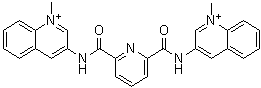 structure of CAS# 794458-56-3, 3,3'-[2,6-吡啶二基二(羰基亚氨基)]二[1-甲基喹啉鎓]