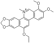 CAS # 79559-55-0, 6-Ethoxychelerythrine, 6-Ethoxy-1,2-dimethoxy-12-methyl-[1,3]benzodioxolo[5,6-c]phenanthridinium