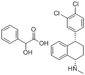 CAS 登录号：79617-97-3, (1S-顺式)-4-(3,4-二氯苯基)-1,2,3,4-四氢-N-甲基-1-萘胺2-羟基-2-苯乙酸酯