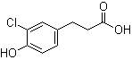 structure of CAS# 79669-18-4, 3-Chloro-4-hydroxybenzenepropanoic acid