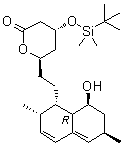 CAS 登录号：79902-31-1, (4R,6R)-4-[[(叔丁基)二甲基硅烷基]氧基]-6-[2-[(1S,2S,6R,8S,8aR)-1,2,6,7,8,8a-六氢-8-羟基-2,6-二甲基-1-萘基]乙基]四氢-2H-吡喃-2-酮