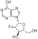 structure of CAS# 80049-87-2, 2'-Deoxy-2'-fluoroinosine