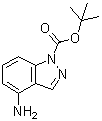 structure of CAS# 801315-74-2, tert-Butyl 4-amino-1H-indazole-1-carboxylate