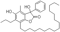CAS # 80280-36-0, 7-Hexadecyl-3,5-dihydroxy-4-methyl-3-phenyl-6-propyl-3H-benzofuran-2-one