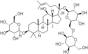 CAS # 80321-69-3, Gypenoside XVII, Gynosaponin S, (3beta,12beta)-3-(beta-D-Glucopyranosyloxy)-12-hydroxydammar-24-en-20-yl 6-O-beta-D-glucopyranosyl-beta-D-glucopyranoside