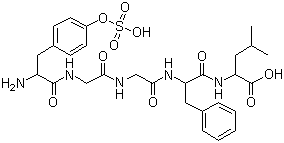 CAS # 80632-52-6, Leu-Enkephalin (sulfated), H-Tyr(SO3H)-Gly-Gly-Phe-Leu-OH