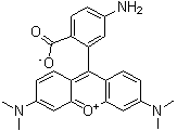 CAS 登录号：80724-18-1, 9-(5-氨基-2-羧基苯基)-3,6-双(二甲基氨基)呫吨内盐