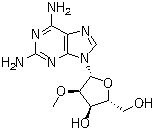 structure of CAS# 80791-87-3, 2-氨基-2'-O-甲基腺苷