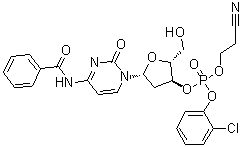 CAS 登录号：80817-38-5, N-苯甲酰基-2'-脱氧-3'-胞苷酸 2-氯苯基 2-氰基乙基酯
