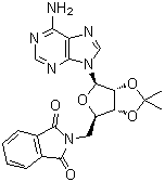 structure of CAS# 80860-44-2, 5'-Deoxy-2',3'-O-isopropylidene-5'-phthalimidoadenosine