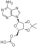 CAS # 811431-33-1, 1-(6-Amino-9H-purin-9-yl)-1,5-dideoxy-2,3-O-(1-methylethylidene)-beta-D-ribo-hexofuranuronic acid