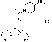 structure of CAS# 811841-89-1, 4-氨基-1-哌啶羧酸芴甲基酯单盐酸盐
