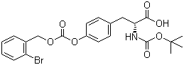 structure of CAS# 81189-61-9, Boc-O-(2-bromo-Cbz)-D-tyrosine