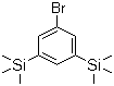 CAS # 81500-92-7, 1-Bromo-3,5-bis(trimethylsilyl)benzene, 3,5-Bis(trimethylsilyl)-1-bromobenzene, 3,5-Bis(trimethylsilyl)bromobenzene