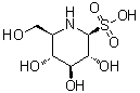 structure of CAS# 81703-56-2, (2S,3R,4S,5R,6R)-3,4,5-三羟基-6-(羟基甲基)-2-哌啶磺酸