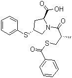 CAS # 81872-10-8, Zofenopril, (4S)-N-[3-(Benzoylsulfanyl)-2(S)-methylpropionyl]-4-(phenylsulfanyl)-L-proline