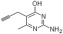 CAS # 81887-01-6, 4-Methyl-6-hydroxy-5-(2-propynyl)-2-pyrimidinamine, 2-Amino-6-methyl-5-prop-2-ynylpyrimidin-4-ol