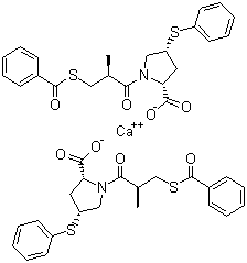 structure of CAS# 81938-43-4, Zofenopril calcium