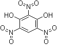 CAS # 82-71-3, 2,4,6-Trinitroresorcinol, 2,4,6-Trinitro-1,3-benzenediol, 1,3-Dihydroxy-2,4,6-trinitrobenzene, 2,4,6-Trinitroresorcinol, 2,4-Dihydroxy-1,3,5-trinitrobenzene, 3-Hydroxy-2,4,6-trinitrophenol, NSC 36932
