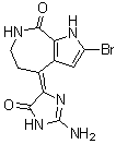 structure of CAS# 82005-12-7, (Z)-4-(2-氨基-1,5-二氢-5-氧代-4H-咪唑-4-亚基)-2-溴-4,5,6,7-四氢-吡咯并[2,3-c]氮杂卓-8(1H)-酮