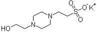 structure of CAS# 82207-62-3, 4-(2-羟基乙基)-1-哌嗪乙烷磺酸单钾盐