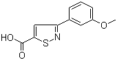CAS 登录号：82433-00-9, 3-(3-甲氧基苯基)异噻唑-5-羧酸