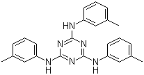 structure of CAS# 82504-70-9, N,N',N''-Tris(3-methylphenyl)-1,3,5-triazine-2,4,6-triamine
