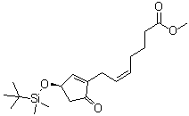 structure of CAS# 82542-42-5, (5Z)-7-[(3R)-3-[[(1,1-二甲基乙基)二甲基硅烷基]氧基]-5-氧代-1-环戊烯-1-基]-5-庚烯酸甲酯