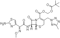 structure of CAS# 82547-58-8, Cefteram pivoxil