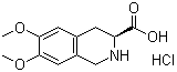structure of CAS# 82586-62-7, 1,2,3,4-Tetrahydro-6,7-dimethoxy-3-isoquinolinecarboxylic acid hydrochloride