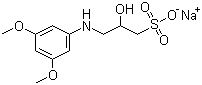 structure of CAS# 82692-88-4, N-(2-Hydroxy-3-sulfopropyl)-3,5-dimethoxyaniline sodium salt