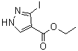 structure of CAS# 827316-43-8, 3-碘吡唑-4-羧酸乙酯