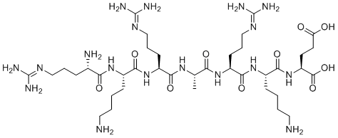 structure of CAS# 82801-73-8, 精氨酰-赖氨酰-精氨酰-丙氨酰-精氨酰-赖氨酰-谷氨酰