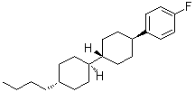 structure of CAS# 82832-28-8, [反式(反式)]-1-(4'-丁基[1,1'-联环己烷]-4-基)-4-氟苯