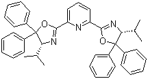 structure of CAS# 828918-24-7, 2,6-双[(4R)-4,5-二氢-4-异丙基-5,5-二苯基-2-恶唑基]吡啶
