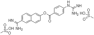 structure of CAS# 82956-11-4, 萘莫司他甲磺酸盐