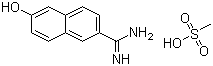 structure of CAS# 82957-06-0, 6-甲脒-2-萘酚甲基磺酸盐